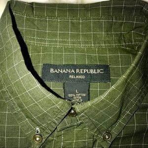 Banana Republic Button Down Shirt, Sz L Relax Fit
